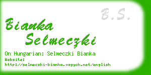 bianka selmeczki business card